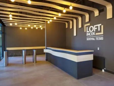 Boş Krediye Uygun İncek Loft Satılık 2,5+1 Peyzaj Manzaralı 1.Kat Daire